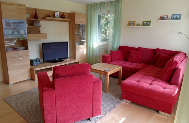 Vacation with dog in the Harz Mountains, underground parking, guest WC, balcony, 50m to the forest