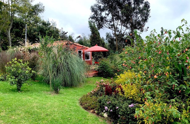 Villa in the countryside, overlooking gardens and a wonderful mountain