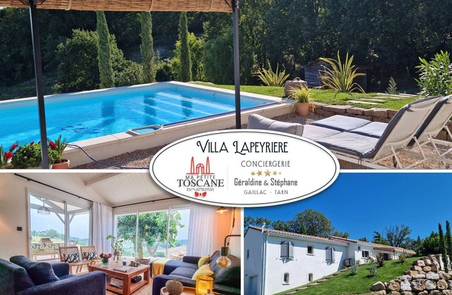 Villa Lapeyrière - Heated pool - Garden - Panoramic view - 8 people