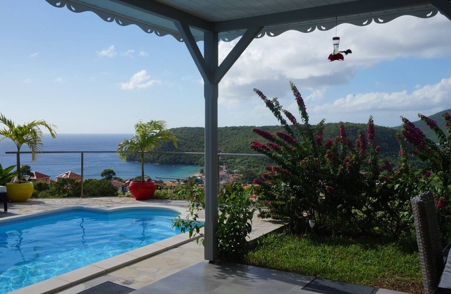 Villa with pool with stunning views of the Caribbean Sea