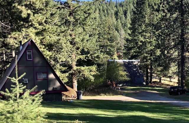 Vintage A-frame Cabin with Private River and Scenic Views