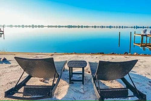 Waterfront Home With Private Beach & Hot Tub