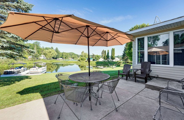 Waterfront Retreat w/Dock & Yard in Reed City!