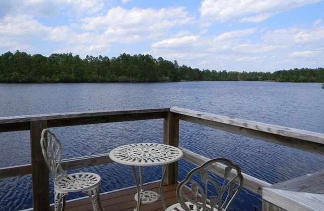 Waterfront Lake with dock and lake access for your kayak at the park.