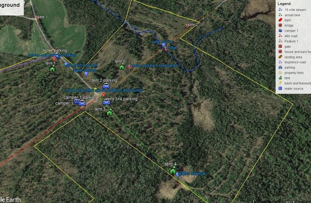 Week discount. RV on 265 ac parcel with 15 Mile Stream running thru the property