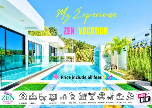 Zen Family - All-Inclusive-Pool - Playground - Panoramic Rooftop-4BR-3BA - Beach Minutes Away