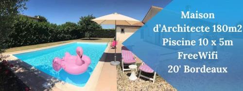 Podensac Villa | Évasion à proximité de Bordeaux - Piscine Privée