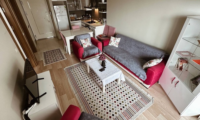 Basaksehir Apartment | 1+1 Modern Residence in Medikule with City View