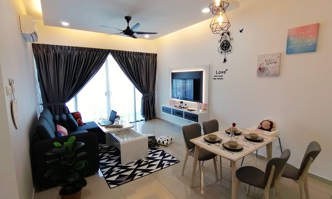 Malacca City Condo | 1 bedroom luxury condominium, 1 to 7 guests, 3 beds, 1 sofa bed, 1 bathroom