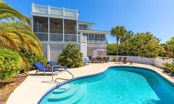 Isle of Palms House | 1 Intracoastal - Golf Views, Private Pool, Screen Porch, Theatre Room!