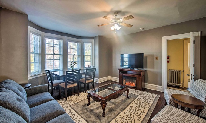 Reading Apartment | 1 Mi to Reading Pagoda: Cozy Apt w/Patio Access!