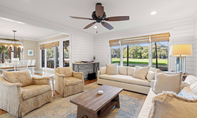 West Beach Village Condo | 1309 Fairway Oaks: Near Beach with 3BR, Golf Views, Beach Gear/Bike Credit