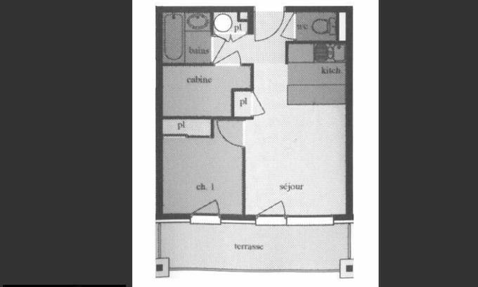 Les Menuires Apartment | 150m from shops, floor -2, balcony, tv, ski locker, 35m², Les Menuires