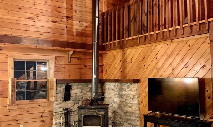 Albrightsville Cabin | 15min to Ski & Hiking, Log Cabin, Indoor Hot Tub, Game Room & Resort Amenities