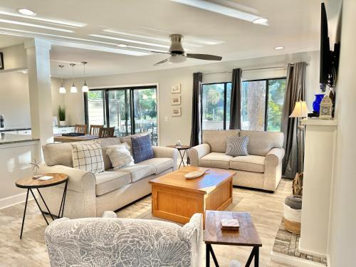 Shipyard Plantation Villa | 168 Beachwalk - Newly Renovated Villa with Stunning Coastal Beach Decor, Enjoy Lagoon and Golf Course Views from the Deck