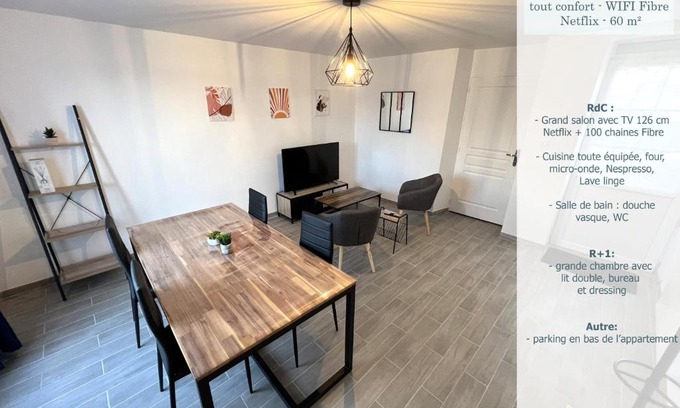 Gond-Pontouvre Apartment | 178C - Duplex T2 Tout Confort du Gond - 60 m2