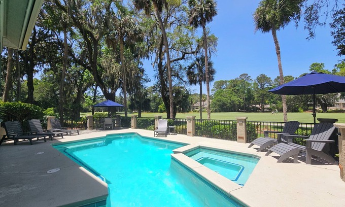 Sea Pines House | 18 Woodbine Place ~ Spacious Sea Pines Home with Views of the Ocean Course!
