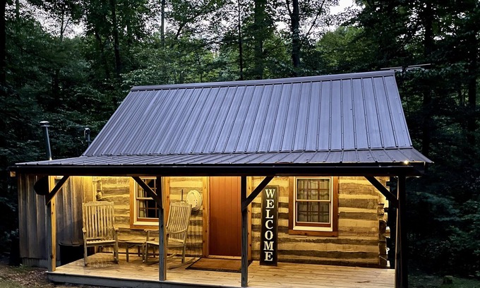 Stanton Cabin | 1800’s Log Cabin Nature Escape in the Woods near RRG