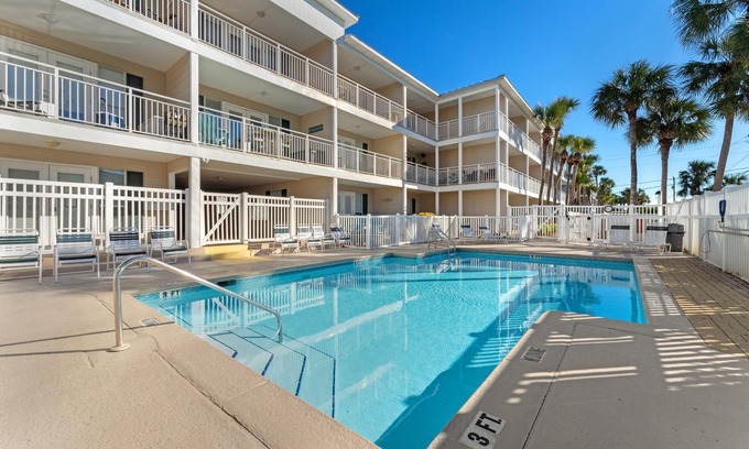Crystal Beach Condo | 1st Floor Crystal Beach Condo! Steps to Beach, Pool, Hot Tub, Poolside Patio.