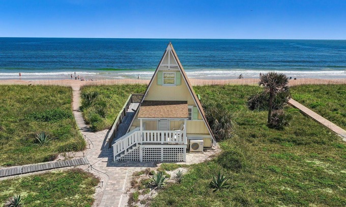 Vilano Beach House | 2 bedroom A Frame on the beach. Amazing views, and very close to St. Augustine.