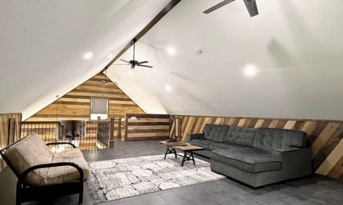 Dennison Cabin | 2 Bedroom With Loft - 2.25 miles from Enchanted Acres Wedding Venues.