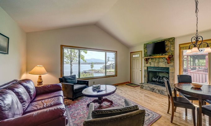 Cedar Cliff House | 2 lakefront cabins with lake & mountain views, private dock