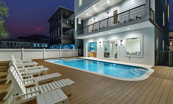 Frangista Beach House | 2 Min to Beach w/Chairs through Oct! Pool & Hot Tub! Rooftop Deck with Views! Perfect Getaway!
