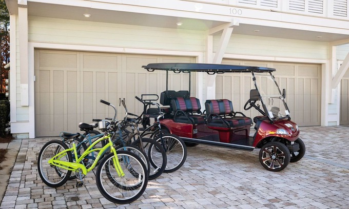 Panama City Beach House | 2 Pools! Easy Beach Access - Golf Cart - Bikes