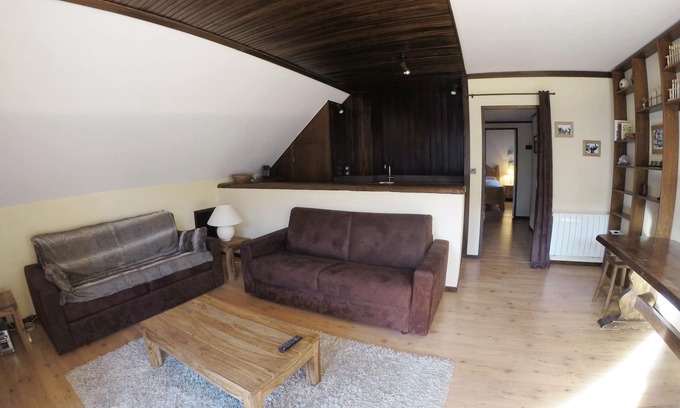 Saint-Etienne-de-Tinee Apartment | 2-room apartment (52 m²), spacious, very quiet, panoramic view, SOUTH