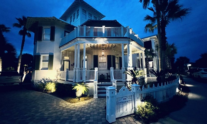Sunnyside House | 20 second walk to Beach walkover. Gulf views 2nd & 3rd floor! Newly renovated!