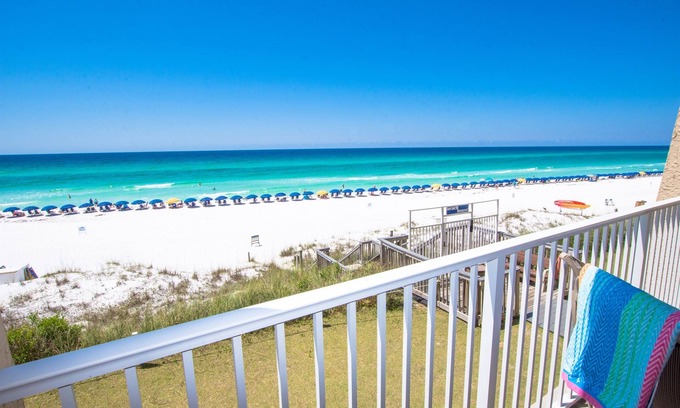 Miramar Beach Condo | 201A | Best Beach Location + Free Beach Svc + Pool