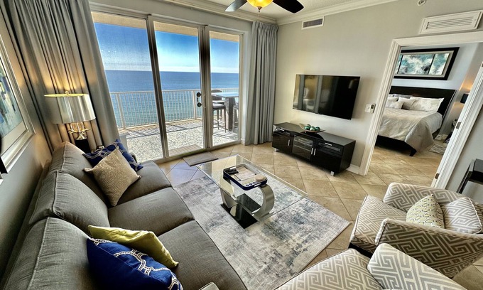 West Panama City Beach Condo | 20th Flr Professionally Decorated 2BR 2BA W/Huge Balcony & Free Beach Chairs
