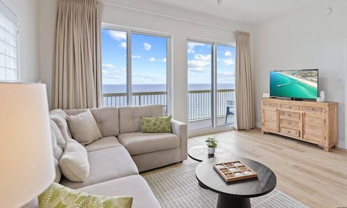 Panama City Beach Condo | 2301 East Calypso Penthouse Corner Unit. Views for Miles, All new in 2025!n3BR