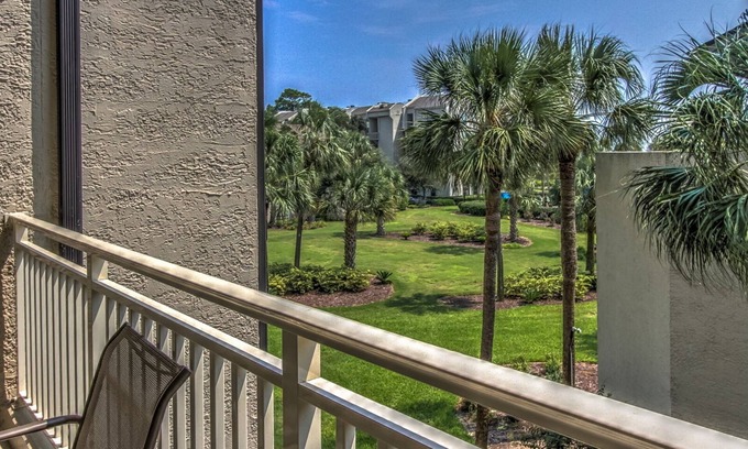 Hilton Head Island Condo | 238 Shorewood- 2nd Floor Landscape View steps to the beach.