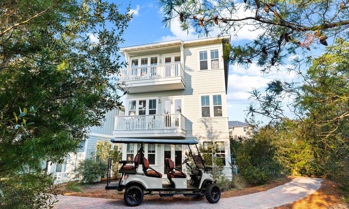 Santa Rosa Beach House | 276 | 30A + 6 Seater Golf Cart + Air Hockey Table!