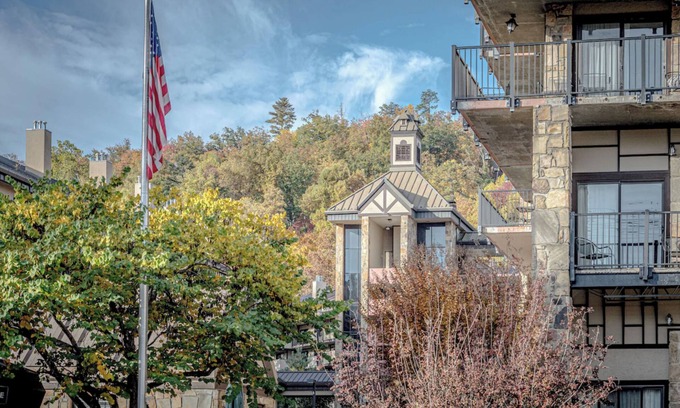 Gatlinburg Condo | 2BR/2BA Condo with Garage in the Heart of Gatlinburg! Fall Leaves!