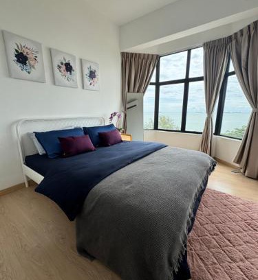 Tanjung Kling Apartment | 2BR Apartment - Beachfront - Corner Unit - Netflix - Unifi 300mbps - Mutiara Melaka Pantai Puteri