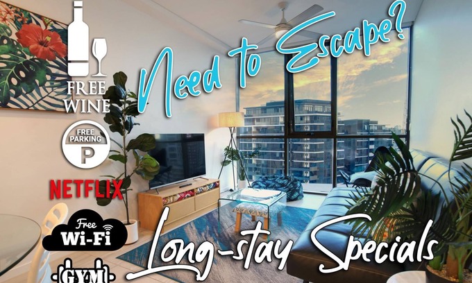 Newstead Apartment | 2BR Food&Drink Hub ?Pool?2 cars?Gym?Rooftop