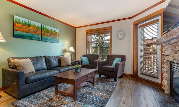 Salt Lake Mountain Resorts Condo | 2nd-floor ski-in/out condo w/balcony, fireplace, shared pool, hot tub, game room