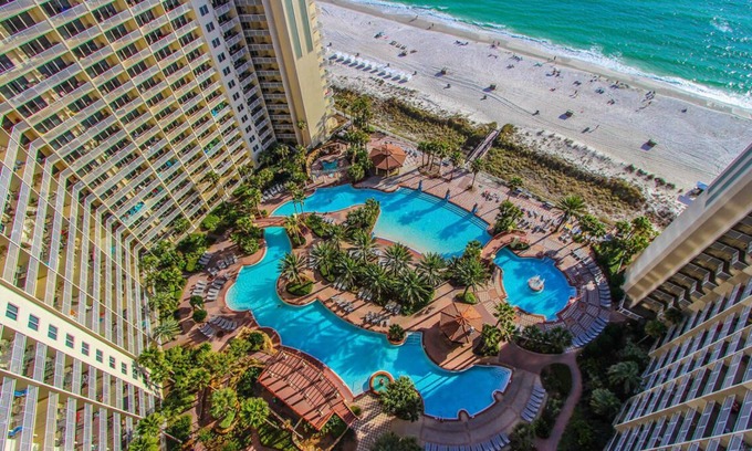 Panama City Beach Condo | 2nd Floor Tropical Paradise Best views of Gulf - Free Golf & Activities Daily