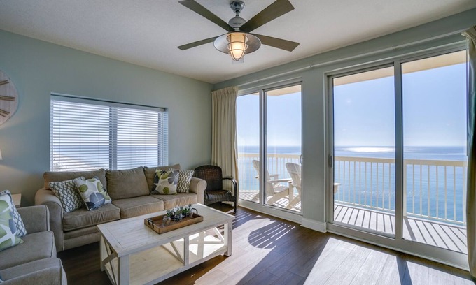 Panama City Beach Condo | 3/3 Corner unit. Direct Gulf Front. High Demand! Beach Service Included!