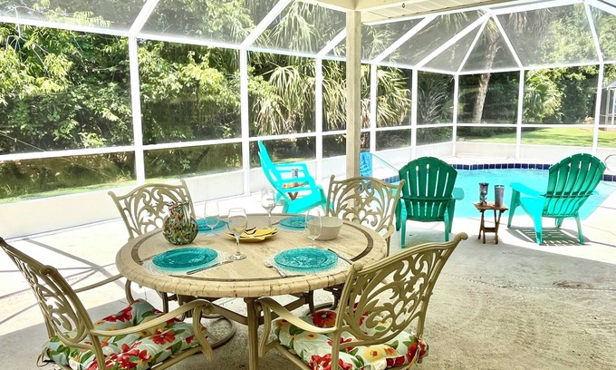 Palm Coast House | 3 Bedroom Private HEATED Pool! Great neighborhood. Ten Minutes To Flagler Beach!