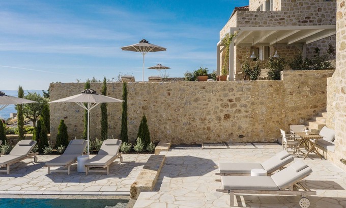 Lefktron Villa | 3 Bedroom Sea View Villa with Private Pool | Amani Living
