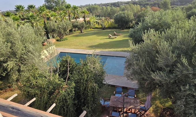 Tnine Ourika Villa | 3-bedroom villa in charming Ourika with AC, pool and 6000 m2 of amazing garden