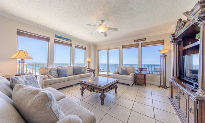 Thomas Drive Condo | 3 Br* Gulf Crest End Unit King Size Beds All Bedrooms Beach Chairs Included
