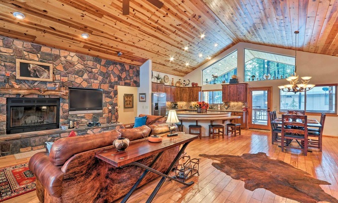 Pinetop Cabin | < 3 Mi to Pinetop Country Club: Luxe Cabin w/Deck