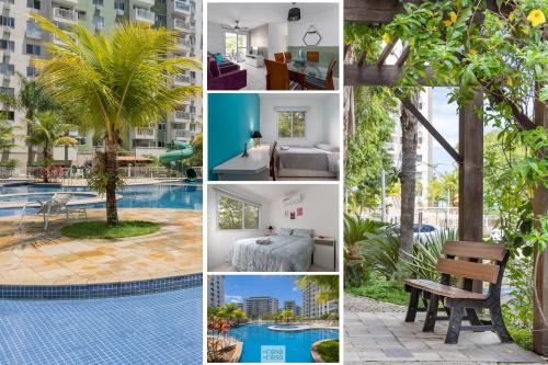 Camorim Apartment | 3 QUARTOS a 300 RioCentro - Condominio com PISCINA, ESTACIONAMENTO e Portaria 24h - Wi-Fi ilimitado e Cozinha Completa - Apartamento indicado para Grupos, Hóspedes a Trabalho e Crianças