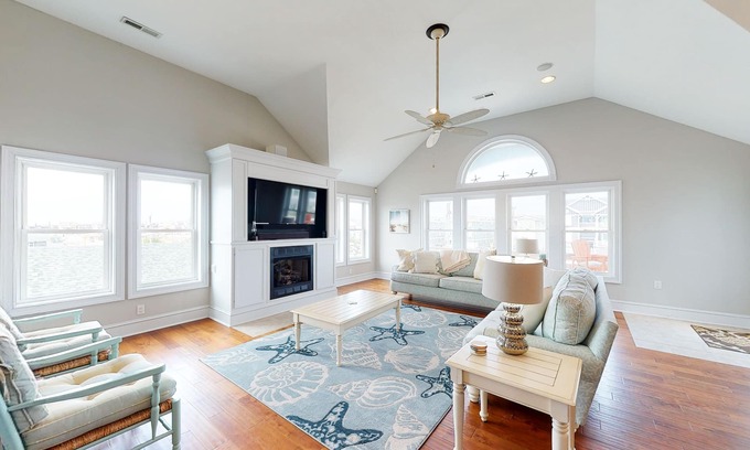 Nags Head House | 3-story home near beach with private outdoor pool, deck, balcony, patio & AC