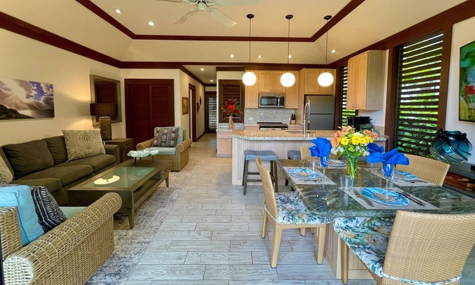 Poipu Condo | #30 Premier Unit, stunning remodel w/AC, partial ocean view, steps to beach