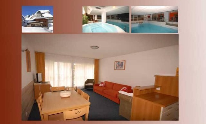 Eaux-Bonnes Apartment | 30m from resort center, 3rd floor, view ski slopes, fitness, swimming pool, sauna, tv, ski locker